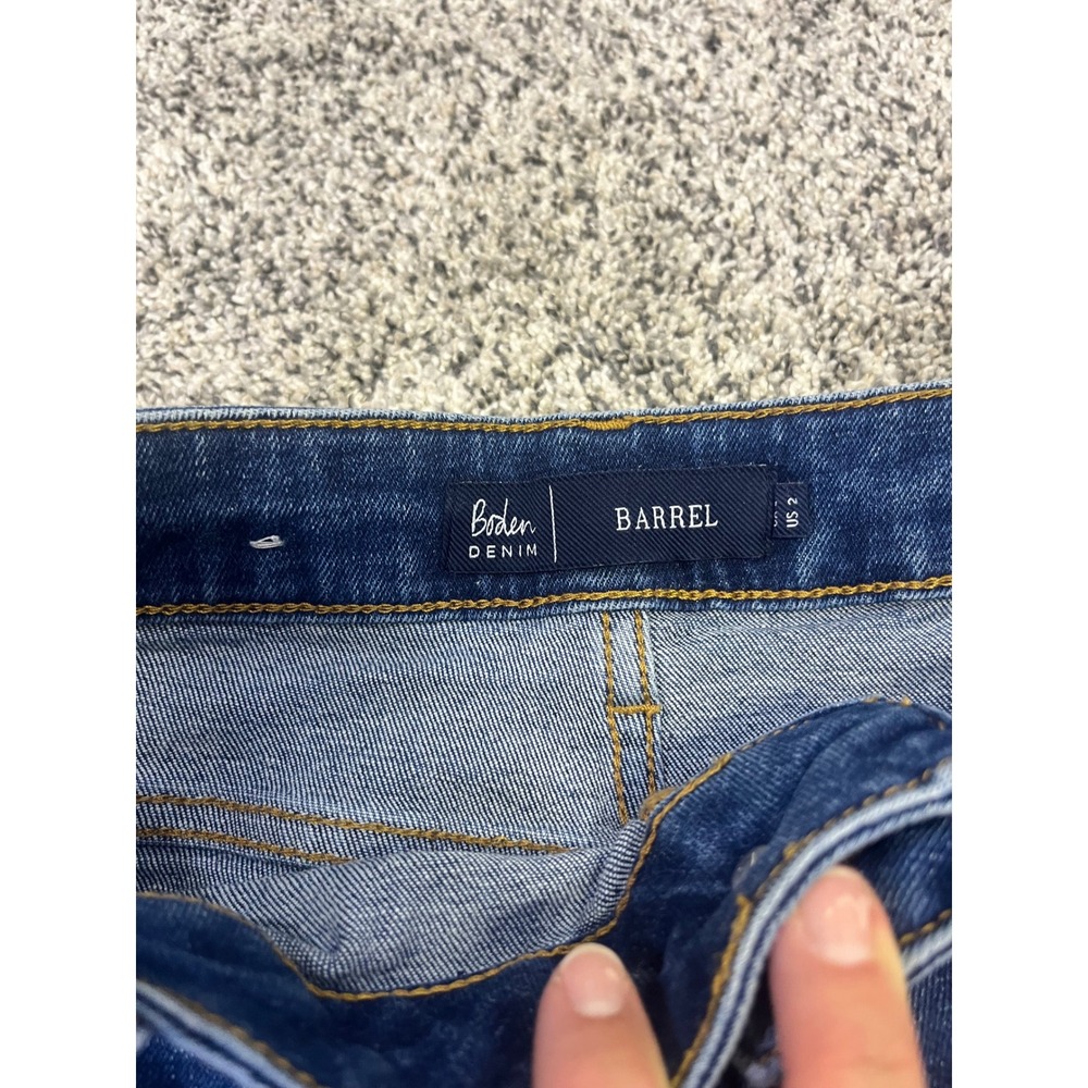 Boden Barrel Denim Jeans US 2R‎ Blue High Waist Utility Pockets Barrel Jeans - Picture 5 of 13